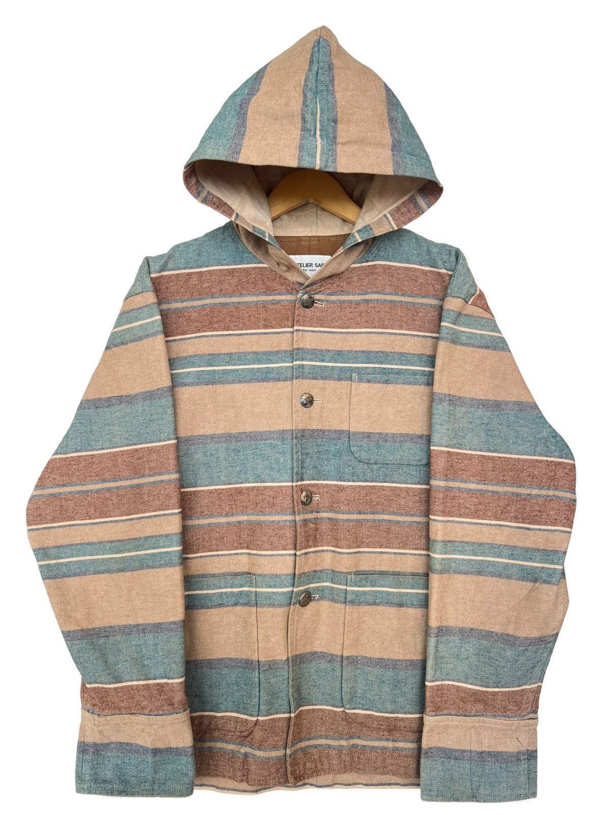 image of Avant Garde Atelier Sab For Men Japan Brown Button Up Jacket (Size Large)
