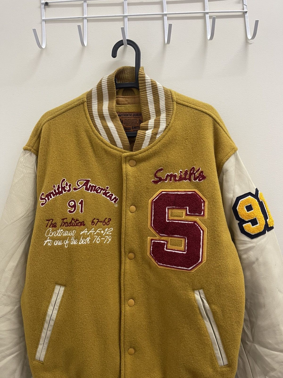 Smith's American Smith's American Wool Leather Varsity Jacket Size US L / EU 52-54 / 3 - 7 Thumbnail