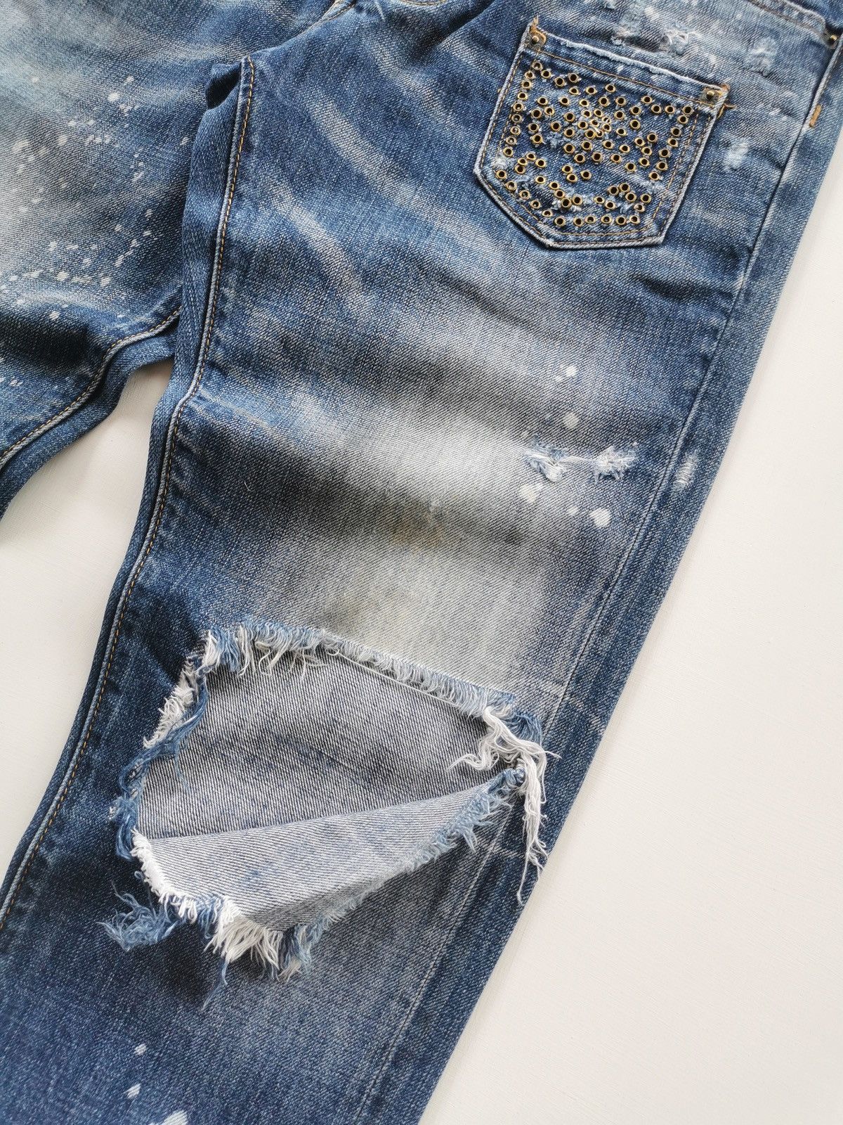 Dsquared2 Dsquared2 Distressed Italy Denim Jeans Size US 33 - 5 Thumbnail