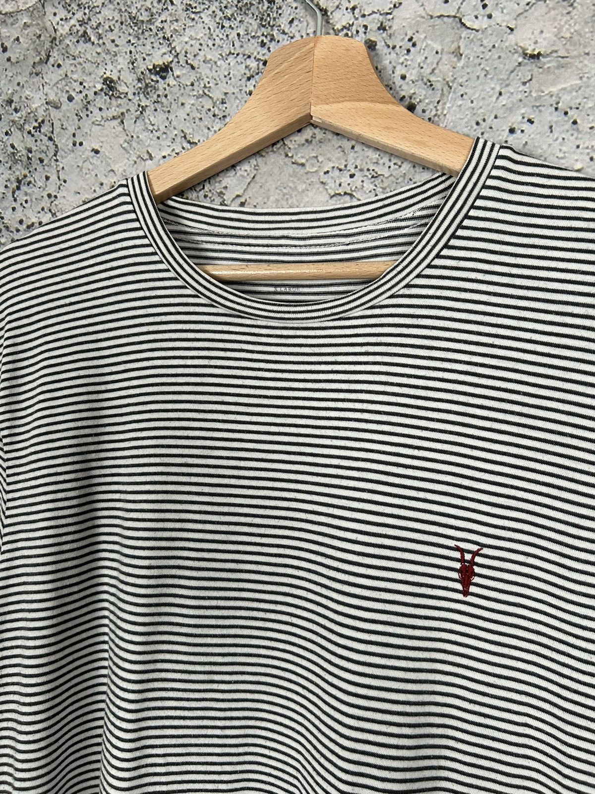 Allsaints Allsaints Stripped Classic Tee Japanese Punk Grunge Size US XL / EU 56 / 4 - 3 Thumbnail