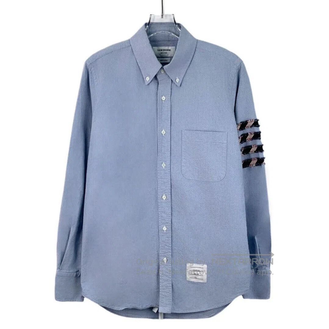 Thom Browne Thom Browne Oxford Cotton Long Sleeve Shirt. Size US S / EU 44-46 / 1 - 1 Thumbnail
