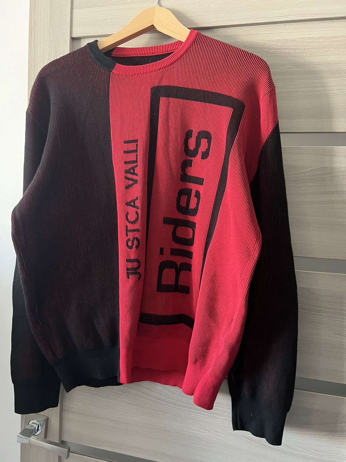 Just Cavalli Just Cavalli Sweatshirt Knit Rare Big Logo 3D red/black Size US XL / EU 56 / 4 - 2 Thumbnail