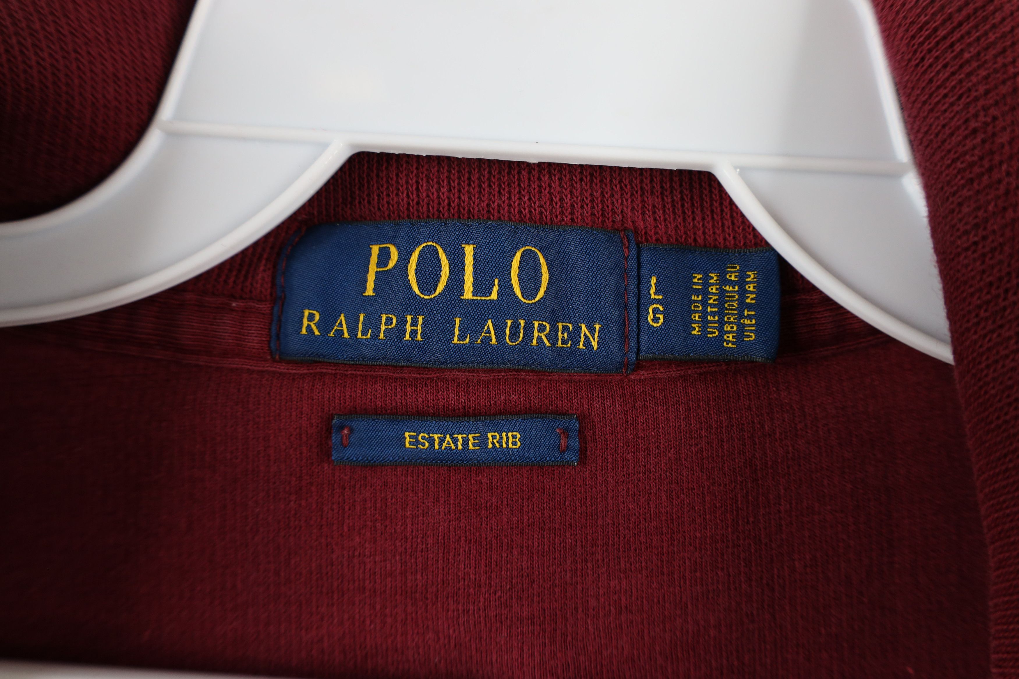 Ralph Lauren × Vintage Ralph Lauren Rib Knit Half Zip Pullover Sweater Maroon Size US L / EU 52-54 / 3 - 9 Thumbnail