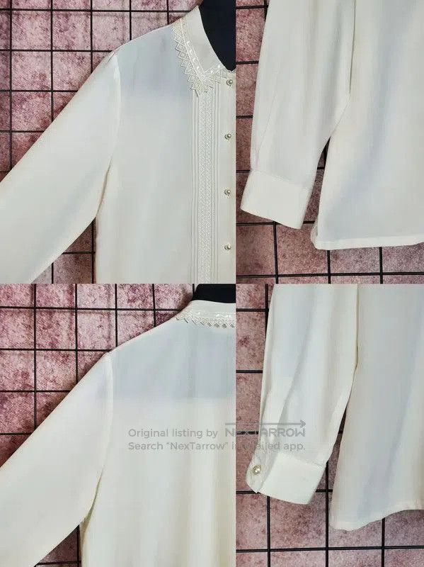 Burberry Burberry Embroidered Lace Long Sleeve Shirt. Size S / US 4 / IT 40 - 8 Thumbnail