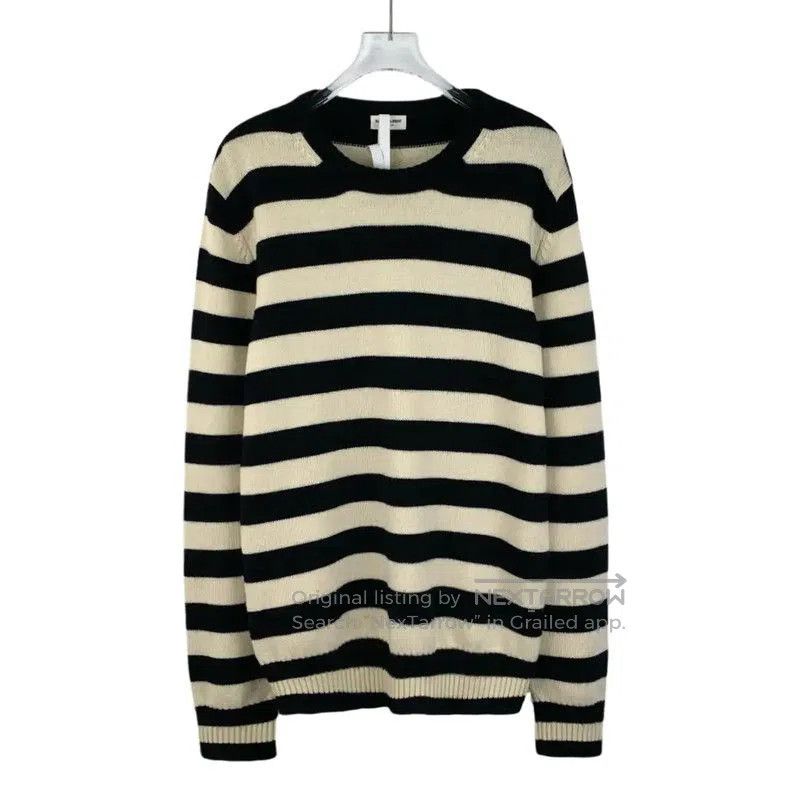 Yves Saint Laurent YSL Striped Wool Knit Sweater for Women . Size L / US 10 / IT 46 - 1 Thumbnail