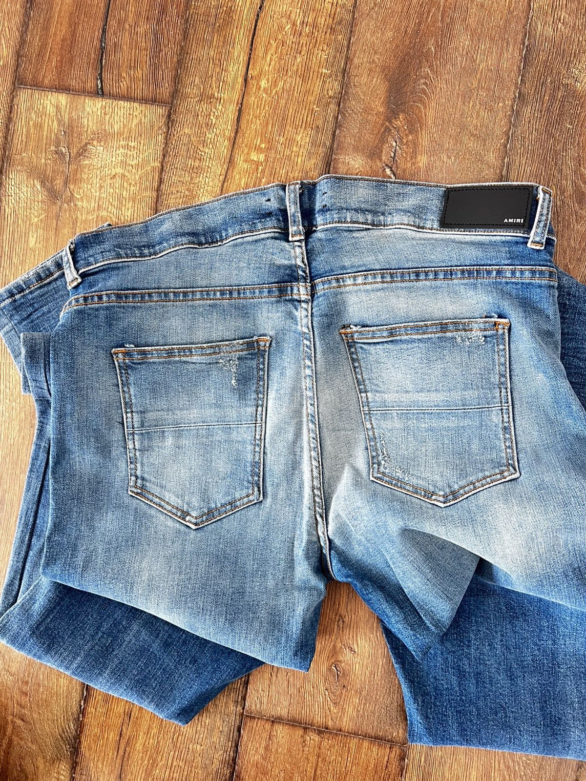 Amiri Original Amiri blue jean white leather patch Size US 34 / EU 50 - 10 Thumbnail