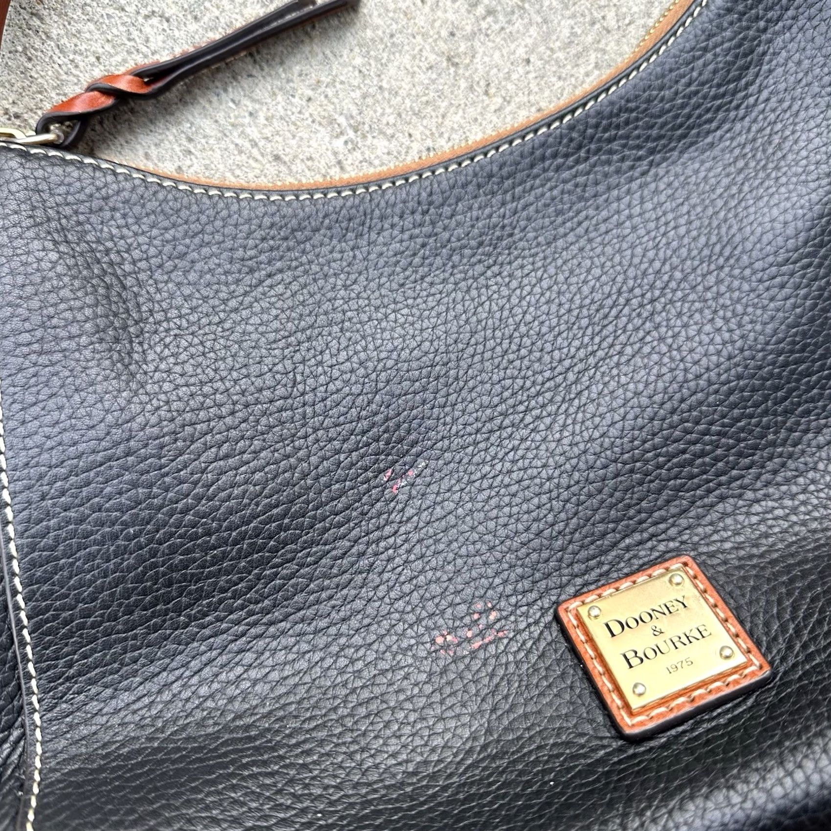 Dooney & Bourke Dooney & Bourke Pebble Leather Kiley Hobo Bag Small Women Black Purse with Zipper Size ONE SIZE - 3 Thumbnail