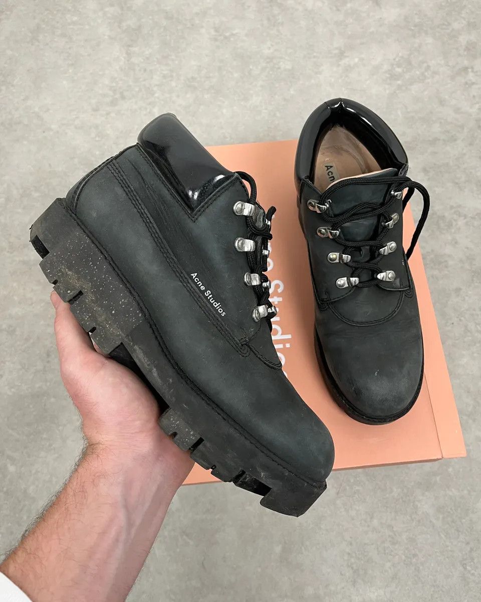 Acne Studios Acne Studios Black Leather Daily Mountain Boots Size US 7 / EU 40 - 1 Thumbnail