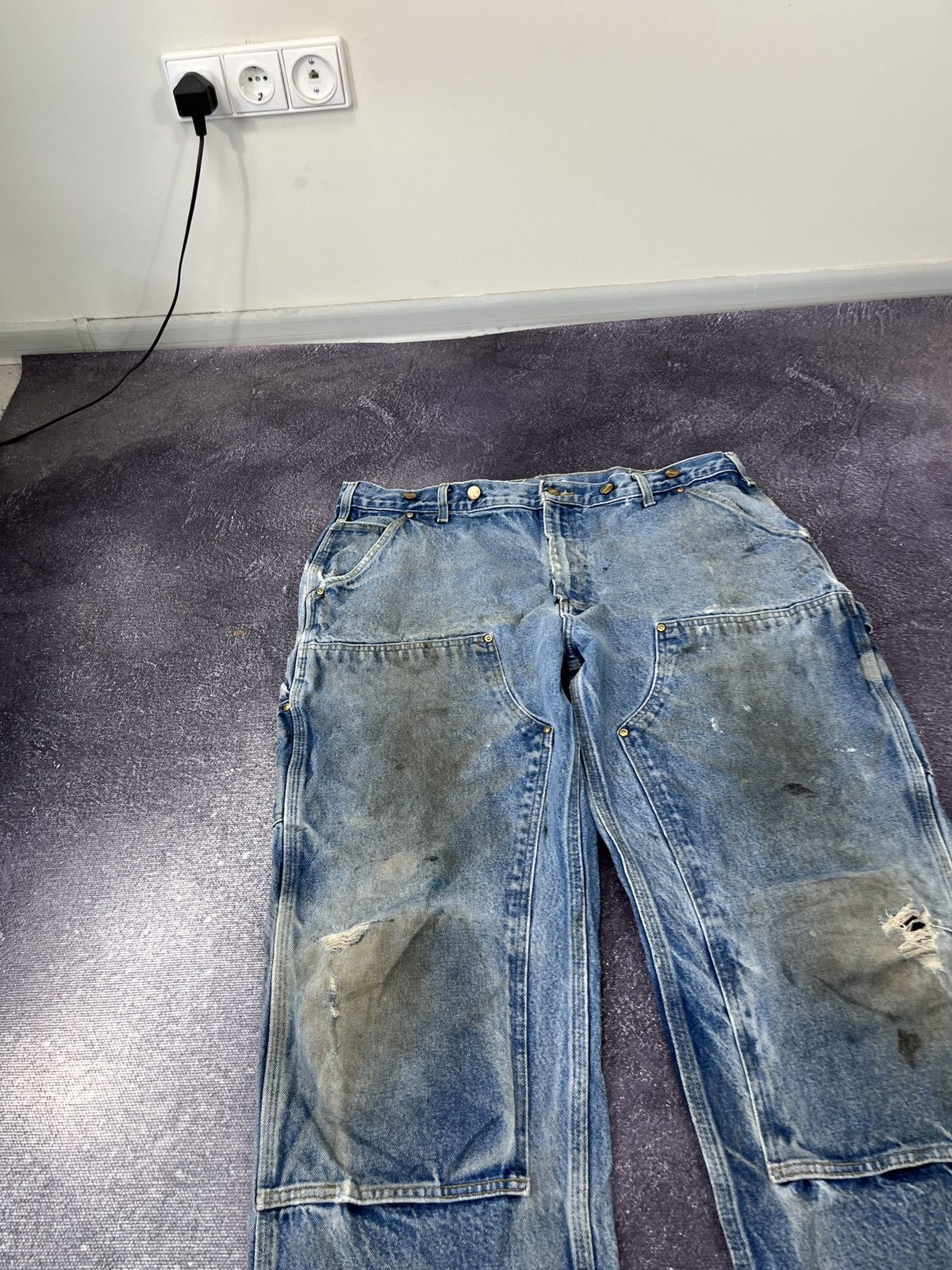 Carhartt Vintage 90s Carhartt Double Knee Faded Baggy Pants Jeans Size US 40 / EU 56 - 4 Thumbnail