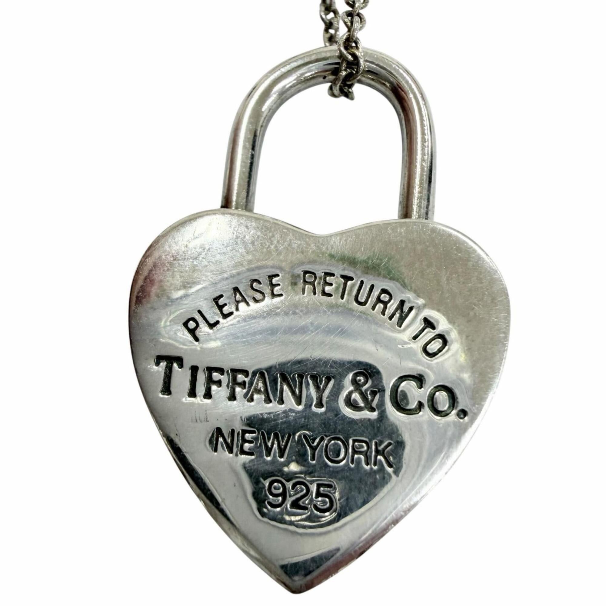 Tiffany & Co. TIFFANY&Co. Tiffany & Co. Return to Heart Lock Necklace, 925 Sterling Silver Pendant, Weight 13.0g, Women's. Size ONE SIZE - 1 Thumbnail
