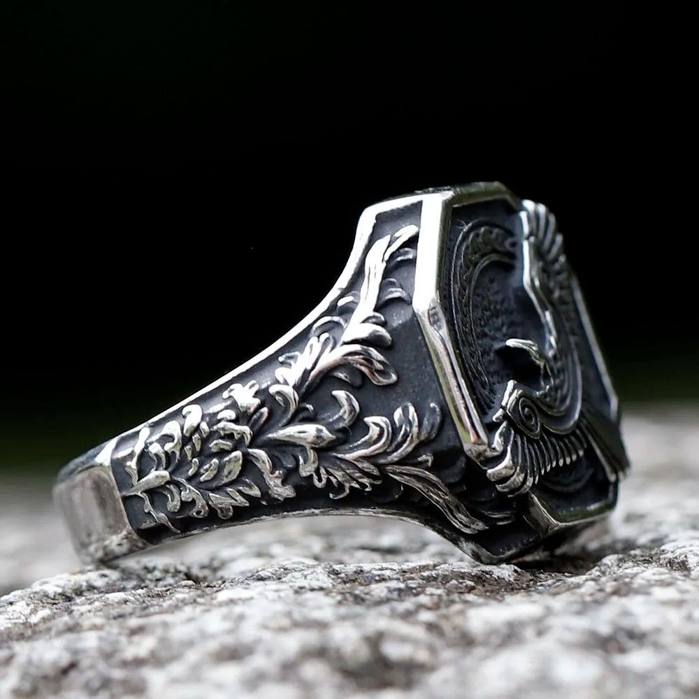 Jewelry Mythology Flying Eagle Ring Streetwear Jewelry Fashion Gift Size ONE SIZE - 4 Thumbnail