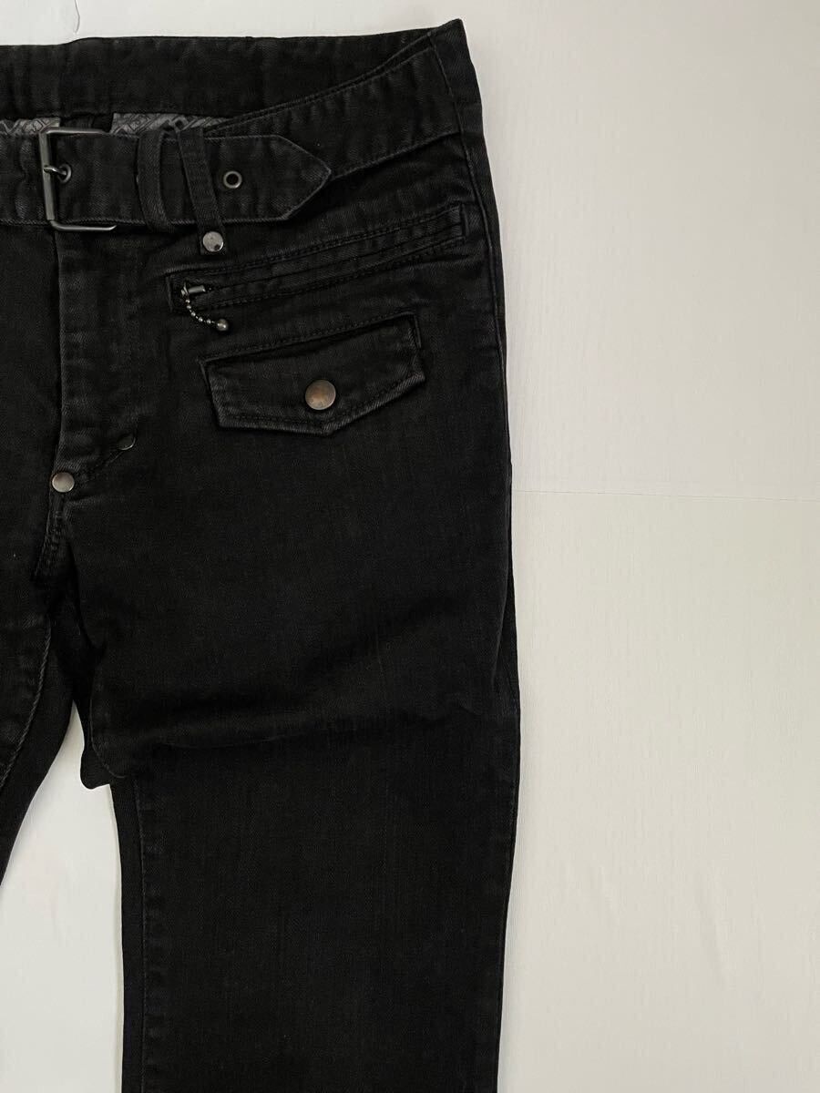 NUMBER (N)INE 04SS Dream Period Zip Belt Skinny Pants Size 2 Menswear