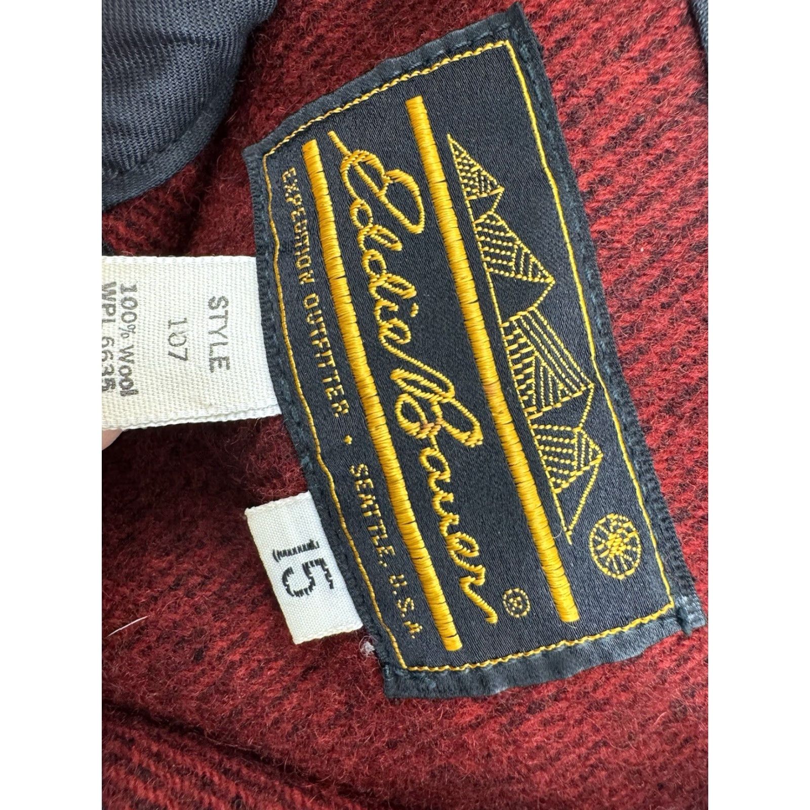Eddie Bauer EDDIE BAUER Vintage WOOL Ranch Western Duster Shirt Jacket 15 Red EXCELLENT Mens Shirt Jacket XS? Size US M / EU 48-50 / 2 - 4 Thumbnail
