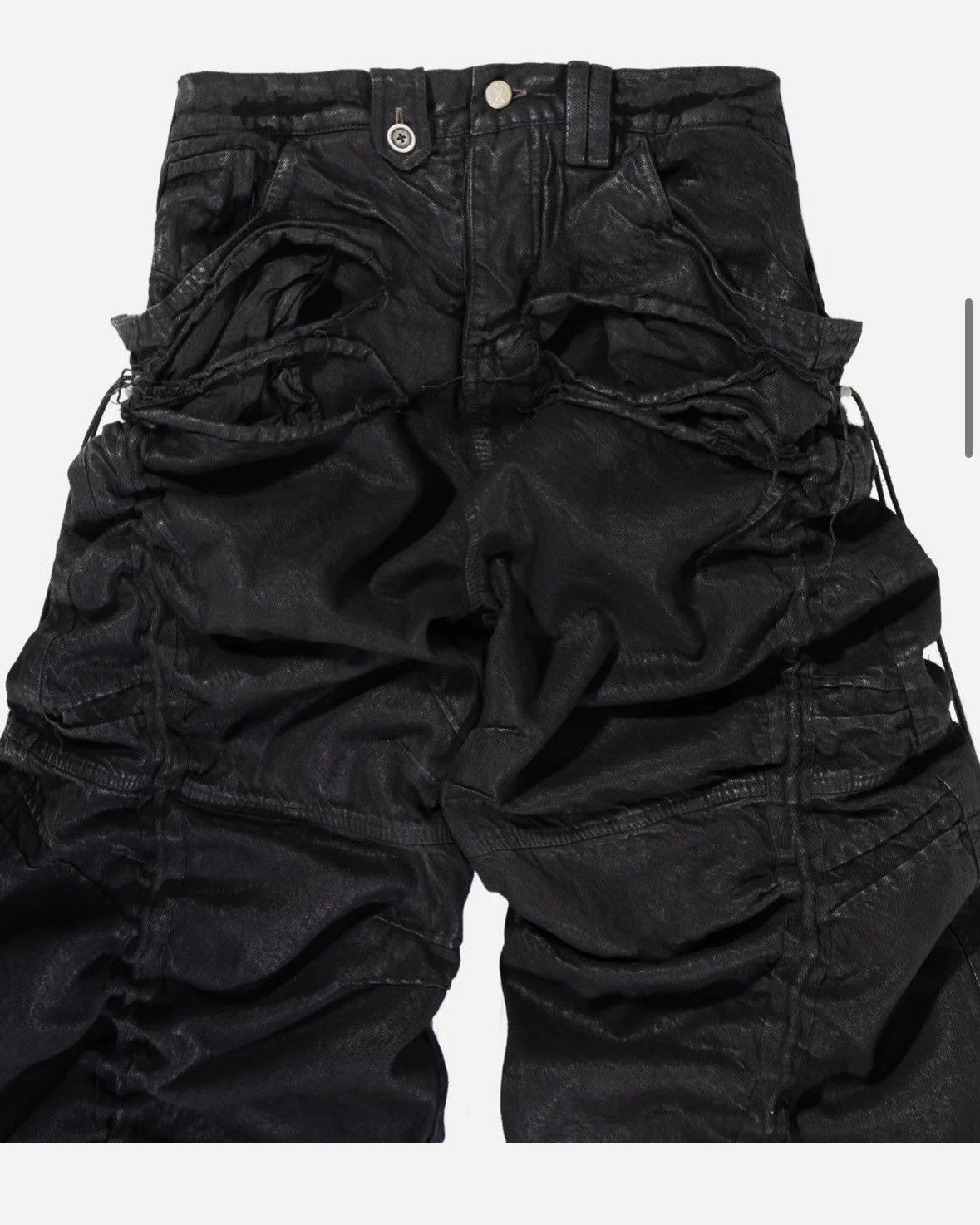 SHINE LUXURY “Truckerstar” Layered Distressed Jumbo Baggy Denim Size US 32 / EU 48 - 4 Thumbnail
