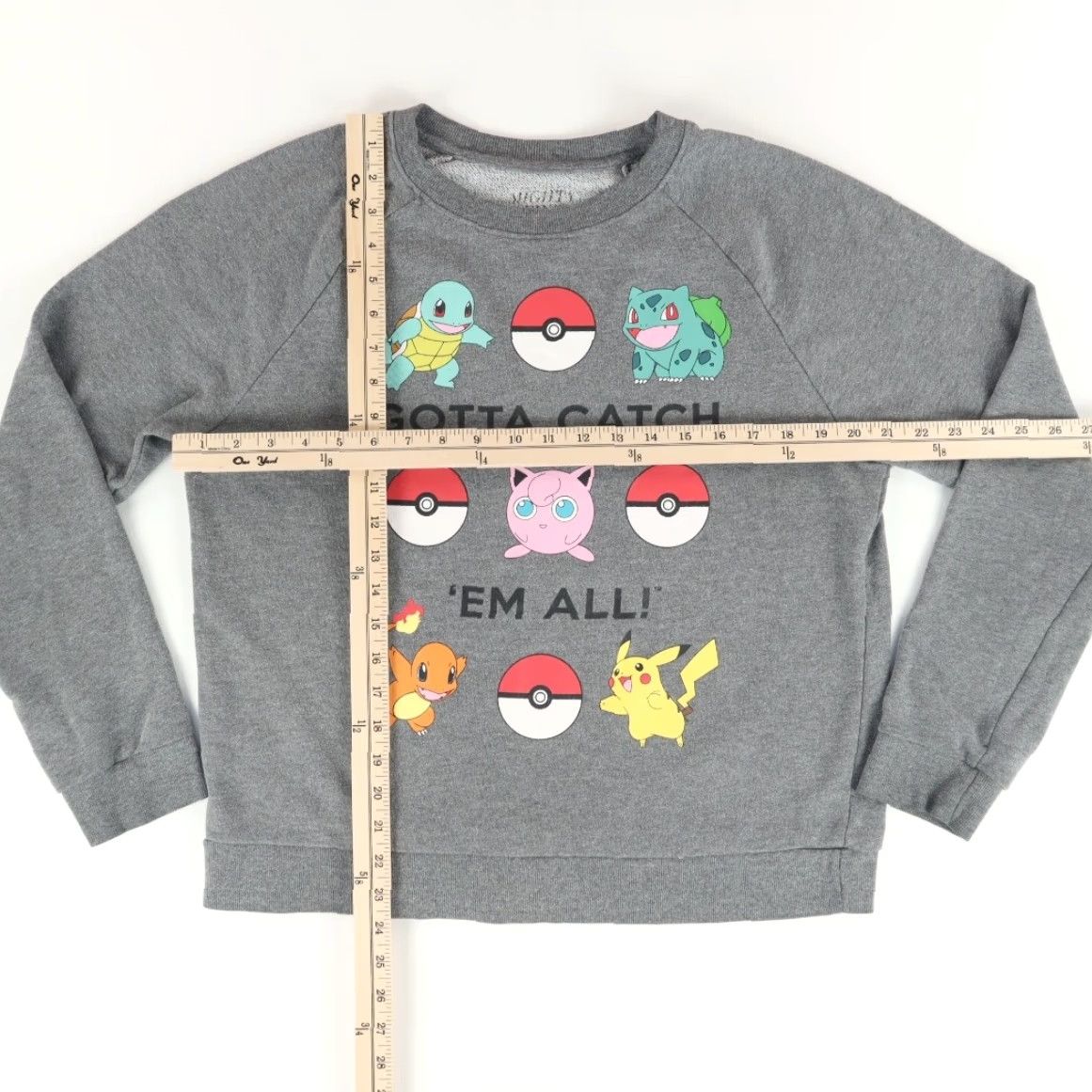 Vintage Mighty Fine Pokemon Gotta Catch Em All Crewneck Sweatshirt Gray Women's L Size L / US 10 / IT 46 - 3 Thumbnail