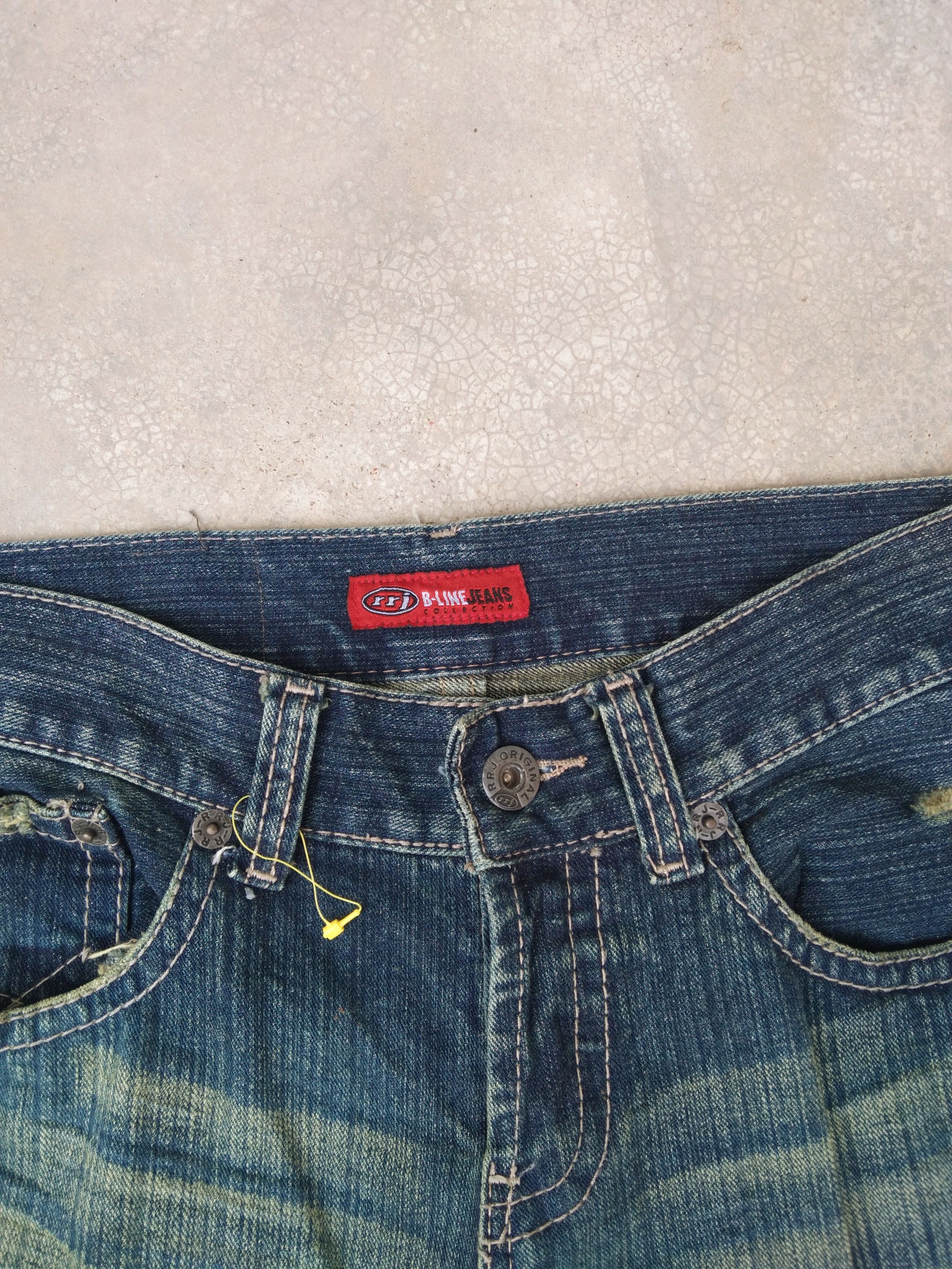 Japanese Brand Vintage Rough Rider Distressed Jeans 29x31 Size US 29 - 7 Thumbnail
