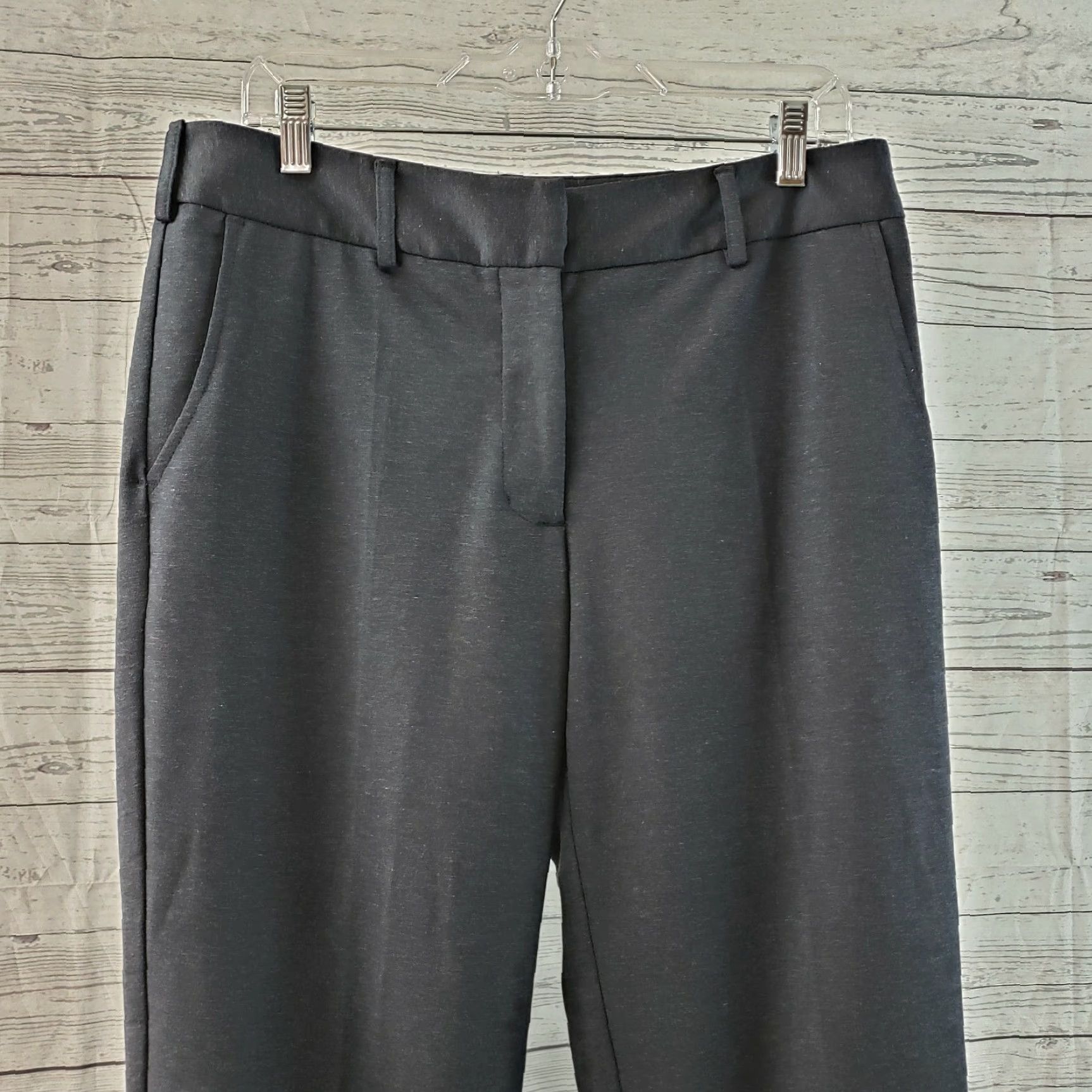 Vintage Lizzie Driver Womens Cropped Pants Sz 8 Gray Cuffed Mid Rise Cotton Blend Size 30" / US 8 / IT 44 - 2 Thumbnail