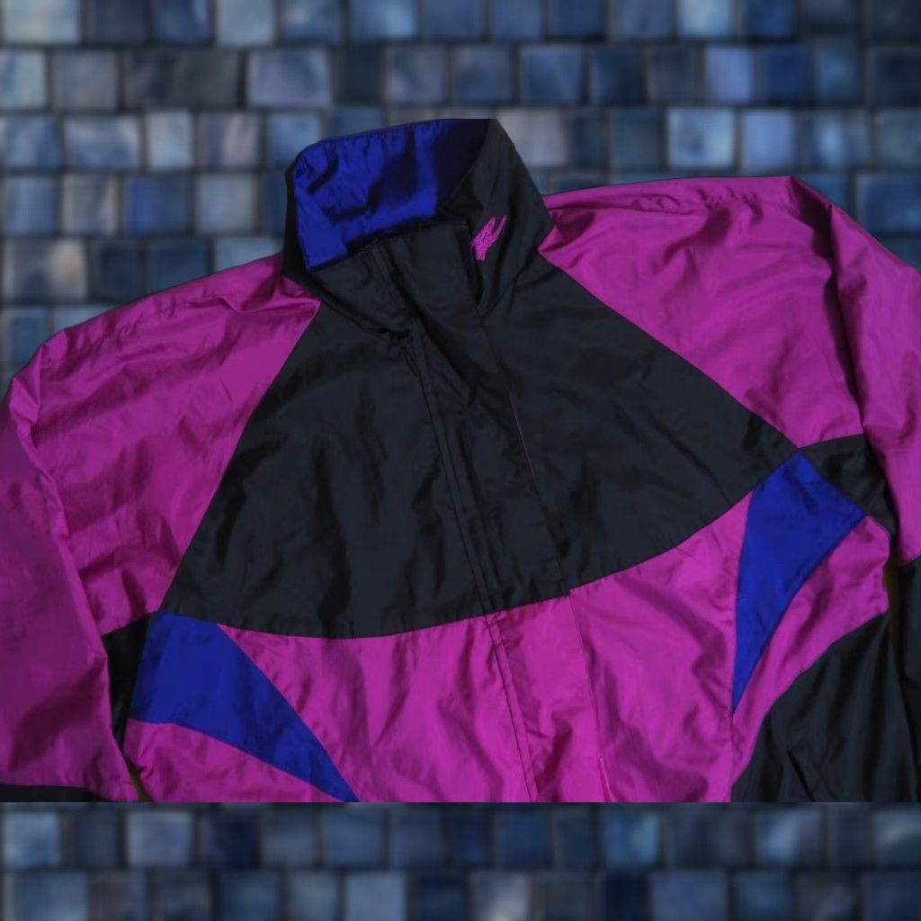 Rusty VTG Rusty Surfboards Surf Jacket Nylon Windbreaker L Multi-Color 1980s 90s Logo Black Purple Windbreaker Jacket Mens L Size US L / EU 52-54 / 3 - 1 Thumbnail