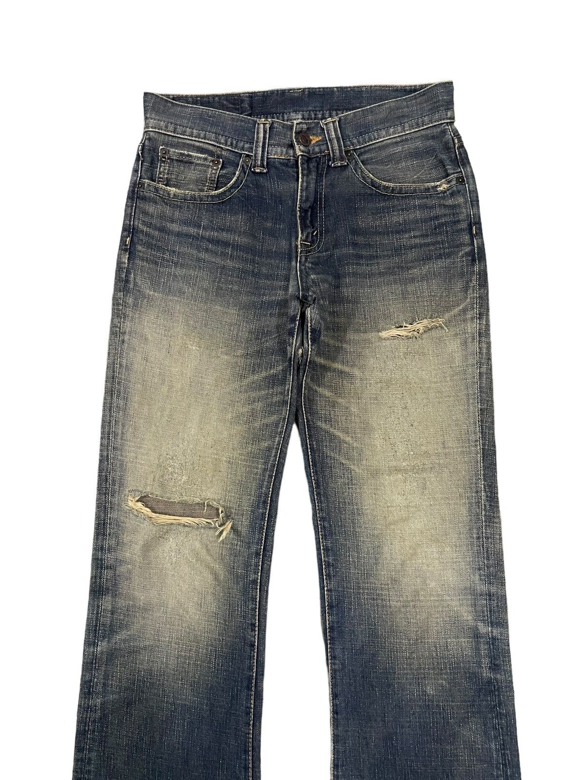 Big John Vintage Big John x GL Heart Bootcut Mud Wash Distroyed Jeans Size US 30 / EU 46 - 2 Thumbnail