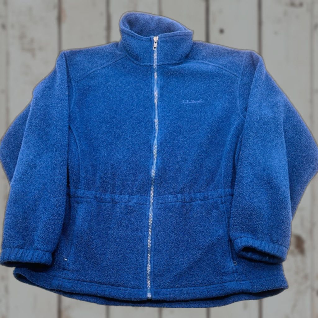 Vintage L.L. Bean Womens Large Blue Fleece Jacket 3203 Size L / US 10 / IT 46 - 1 Thumbnail