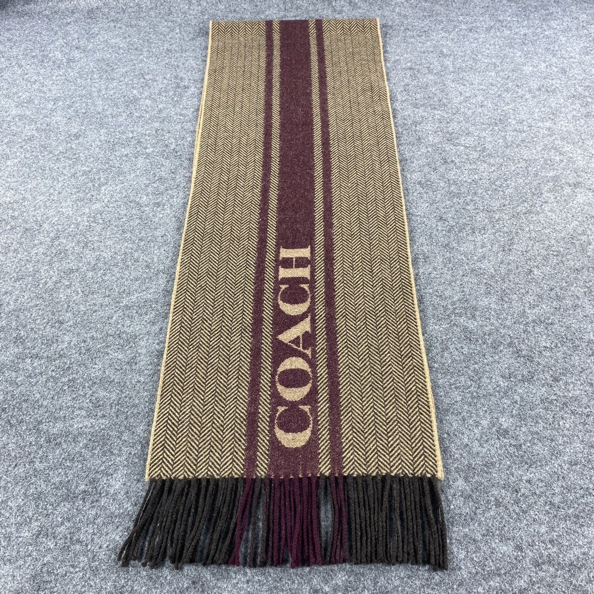 Coach × Vintage Coach Scarf # D666 # Muffler # Neckwear Size ONE SIZE - 1 Thumbnail