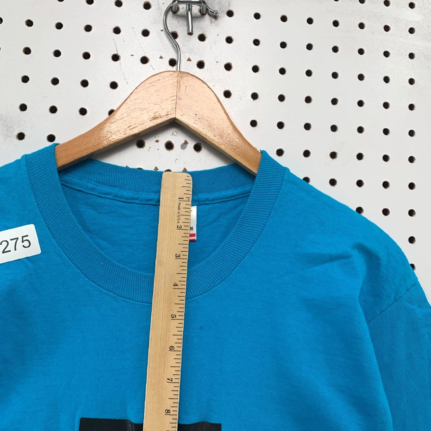 Fruit Of The Loom VINTAGE Fruit of the Loom Shirt Mens L Blue 90s USA Short Sleeve Cotton T-Shirt Size US L / EU 52-54 / 3 - 6 Thumbnail