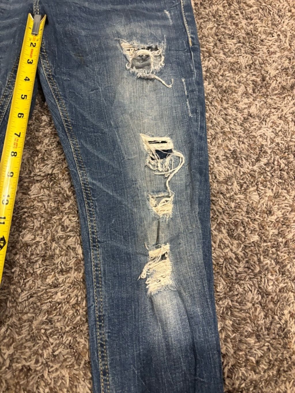 Silver Jeans Co. Silver Jeans Women's Sam Distressed Straight Jeans Size 26" / US 2 / IT 38 - 6 Thumbnail