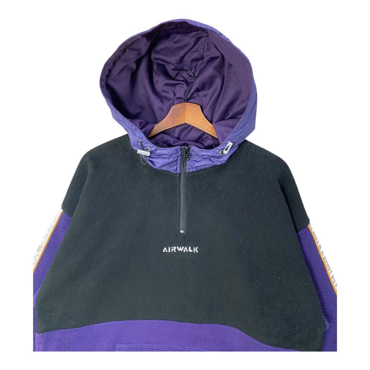 Airwalk Airwalk Fleece Sweatshirt Hoodie Half Zip Spellout Size M Size US M / EU 48-50 / 2 - 2 Thumbnail