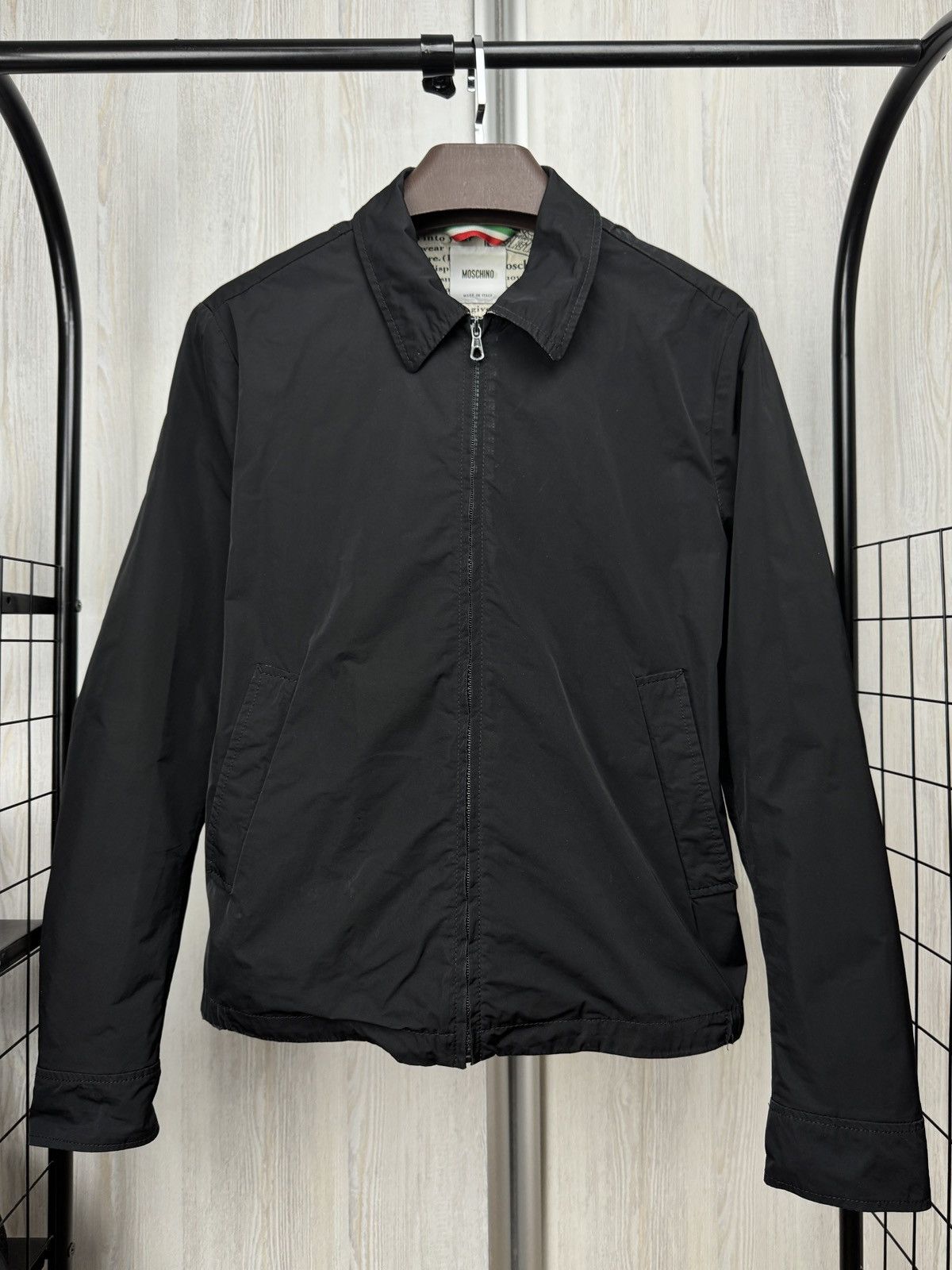 Moschino Moschino vintage nylon newspaper black coach bomber jacket Size US M / EU 48-50 / 2 - 3 Thumbnail