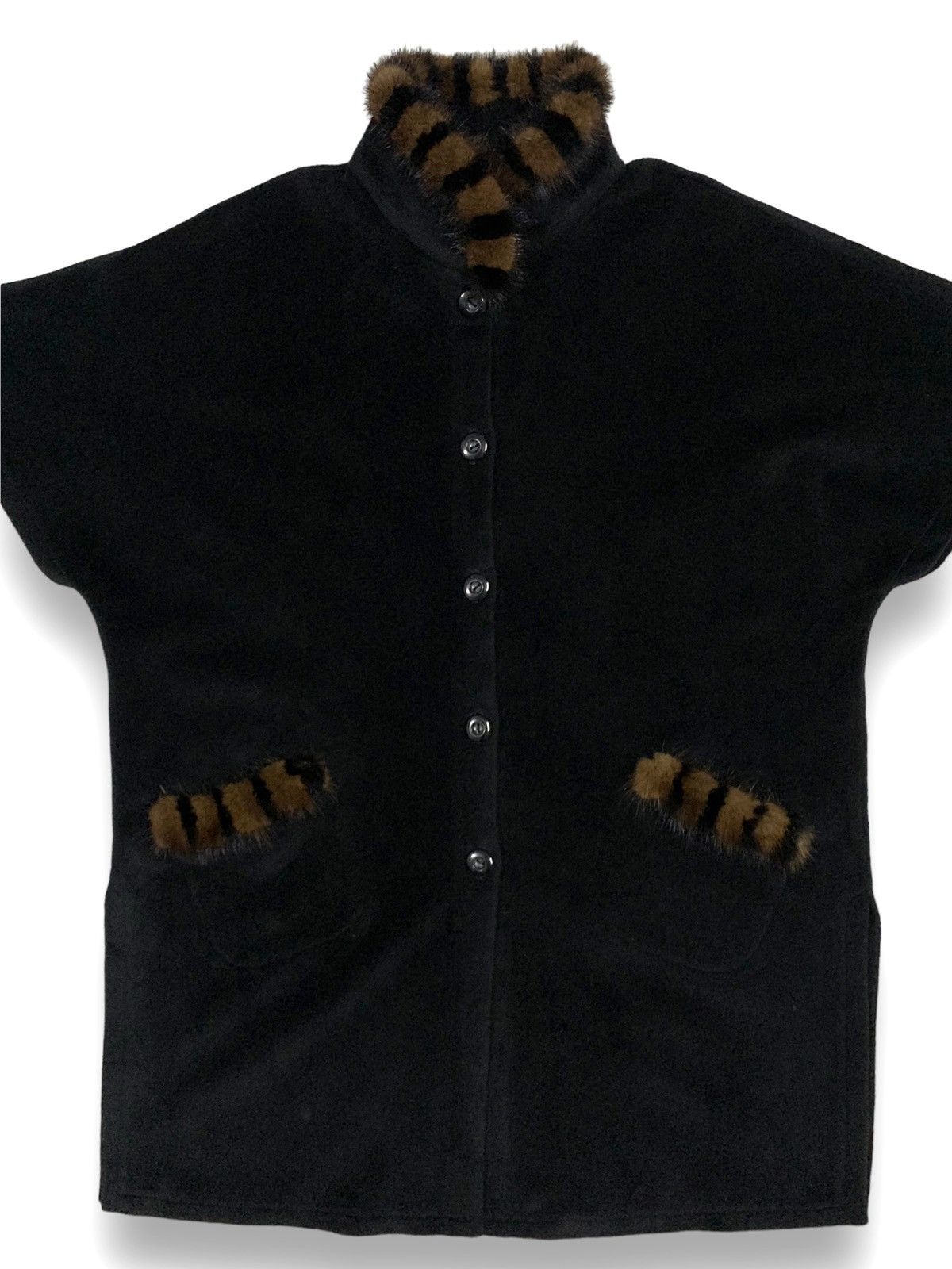 Japanese Brand Vintage Japanese Brand Mink Fur Wool Oversized Jacket Size L / US 10 / IT 46 - 4 Thumbnail