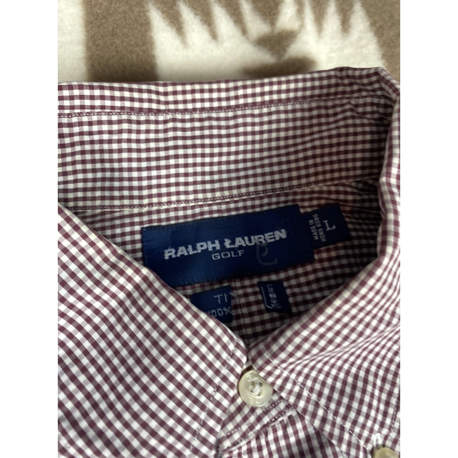 Polo Ralph Lauren Polo Ralph Lauren Golf Button-Up Long Sleeve Red Maroon Plaid Mens Sz L Shirt Size US L / EU 52-54 / 3 - 4 Thumbnail