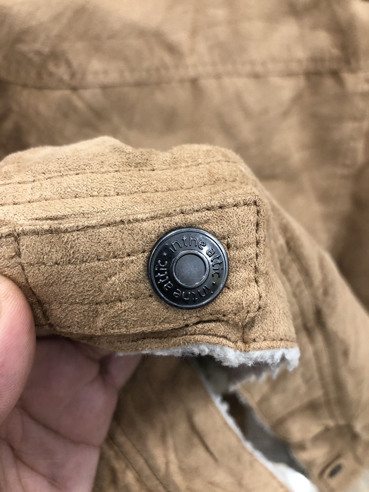 In The Attic In The Attic Suede Sherpa Biker Jacket Size US M / EU 48-50 / 2 - 7 Thumbnail