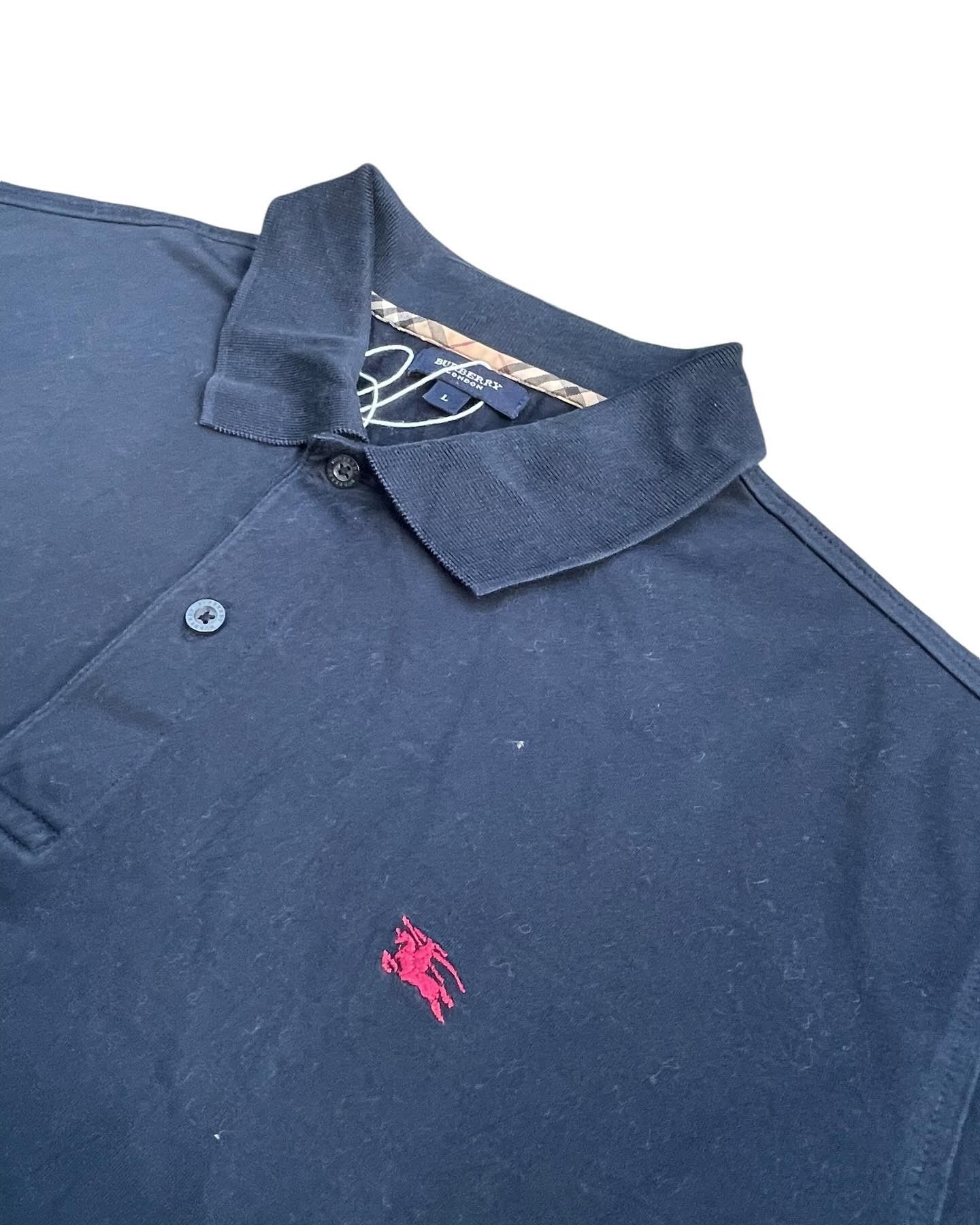 Burberry Vintage Burberry London Polo Shirt Long Sleeve Size US L / EU 52-54 / 3 - 3 Thumbnail