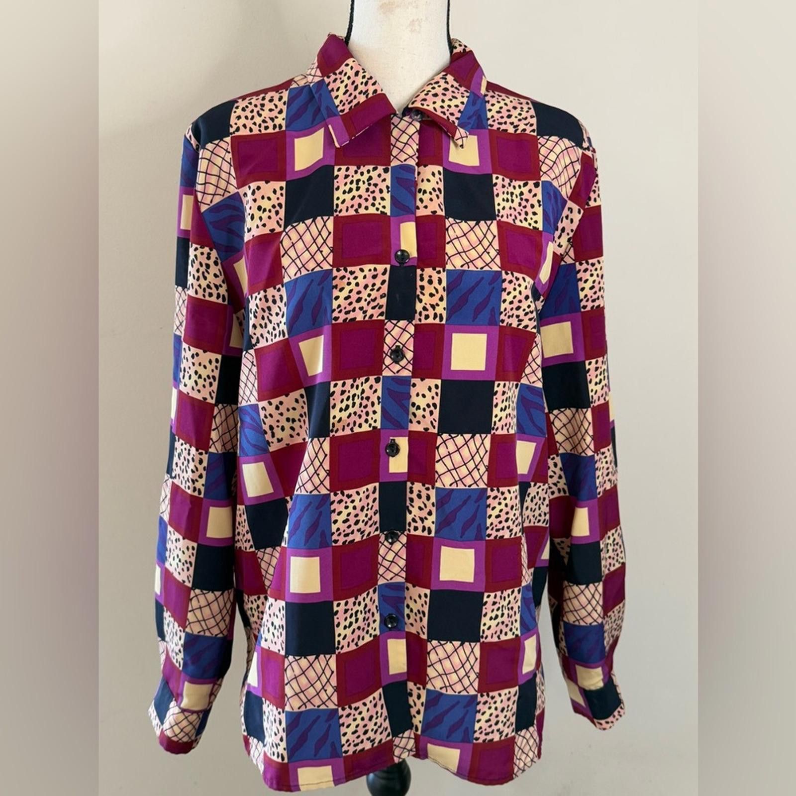 Other Joan Leslie patchwork & leopard print top Plus SZ 16 Size XXL / US 16-18 / IT 52-54 - 1 Thumbnail