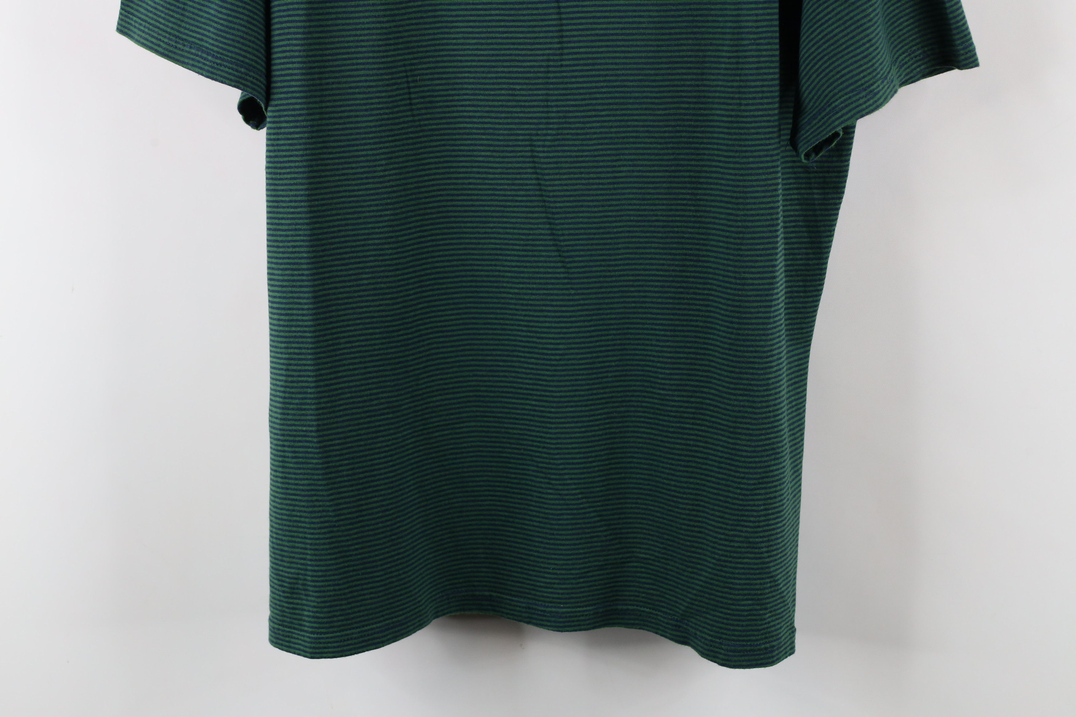 Vintage Vintage 90s Streetwear Striped Short Sleeve T-Shirt Green Size US L / EU 52-54 / 3 - 3 Thumbnail