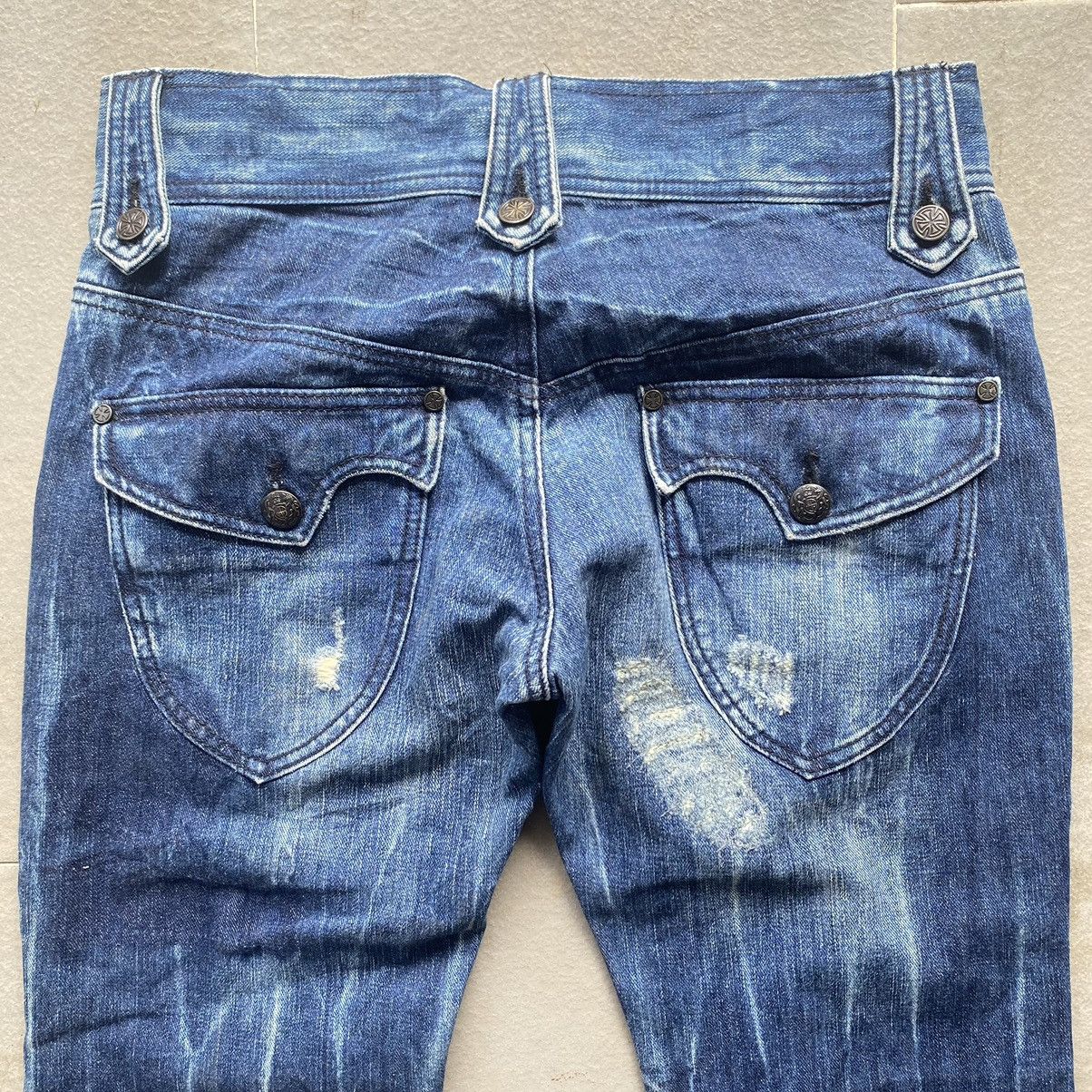Japanese Brand Japanese flared denim with patches Size US 32 / EU 48 - 11 Thumbnail