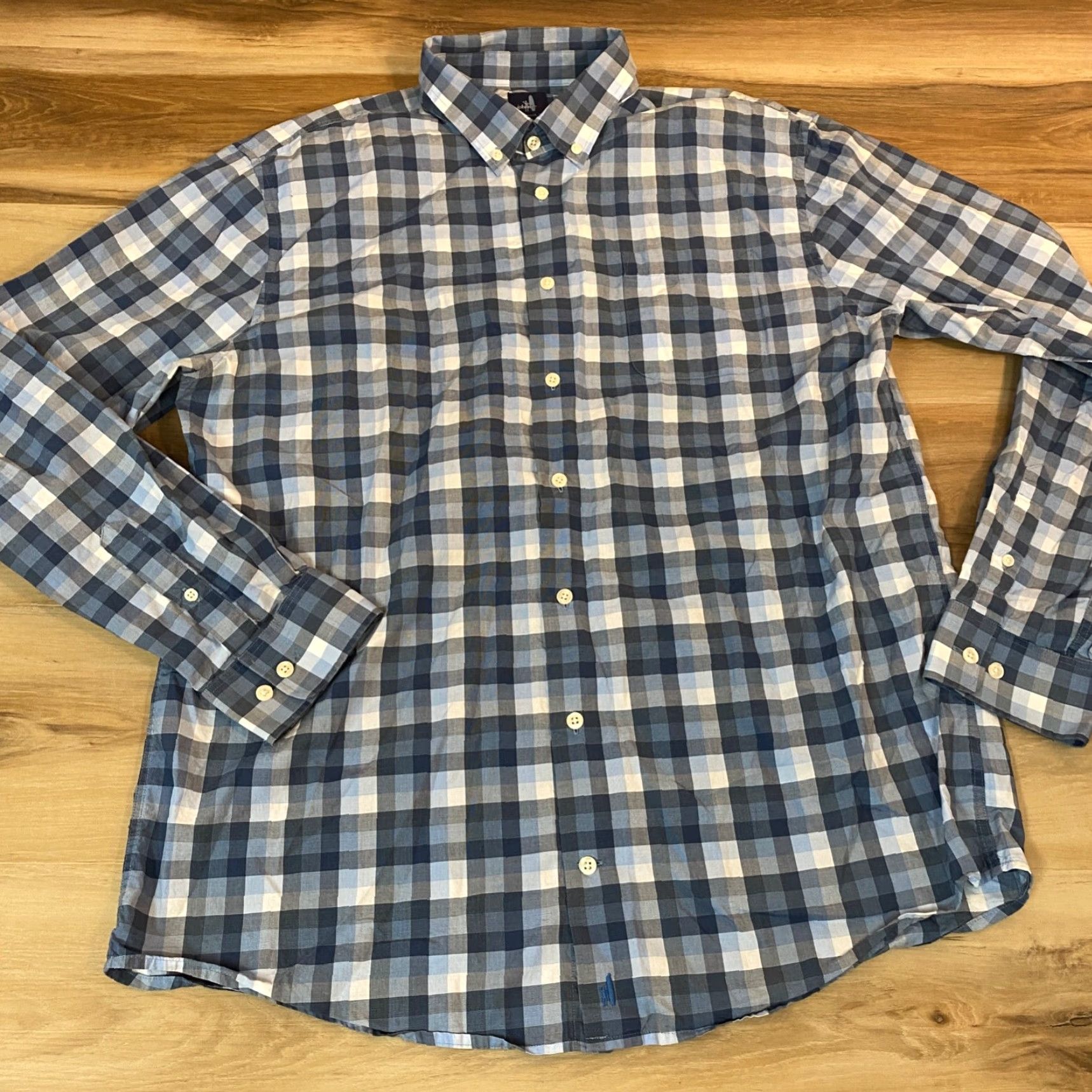 johnnie-O johnnie-O Shirt Mens XL Blue Plaid Button-Down Cotton Oxford Long Sleeve Product Title Size US XL / EU 56 / 4 - 2 Thumbnail