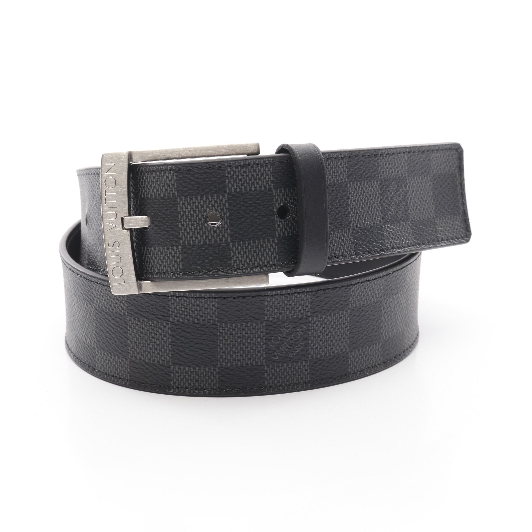 Louis Vuitton Louis Vuitton Ceinture Downtown Damier Graphite Belt Black Size ONE SIZE - 1 Thumbnail