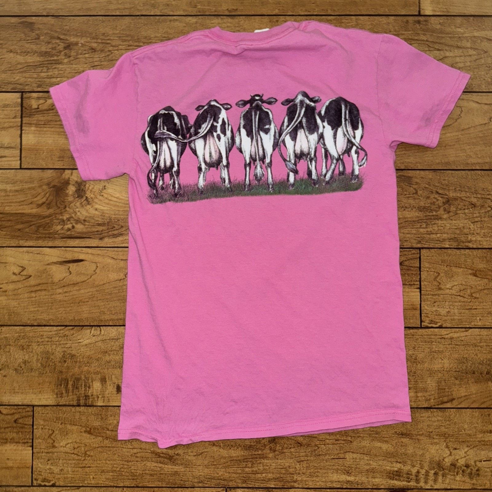 Band Tees Vintage Indiana Cow T-Shirt Small 17x25 Pink Double Sided Size US S / EU 44-46 / 1 - 3 Thumbnail