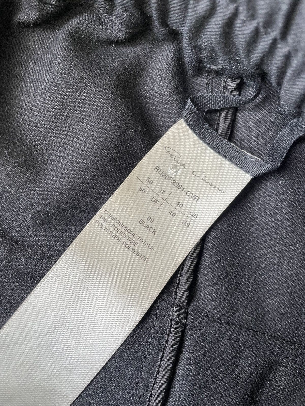 Rick Owens Drawstring Cropped Trouser | Rick Owens RU2053381-CVR Size US 34 / EU 50 - 5 Thumbnail