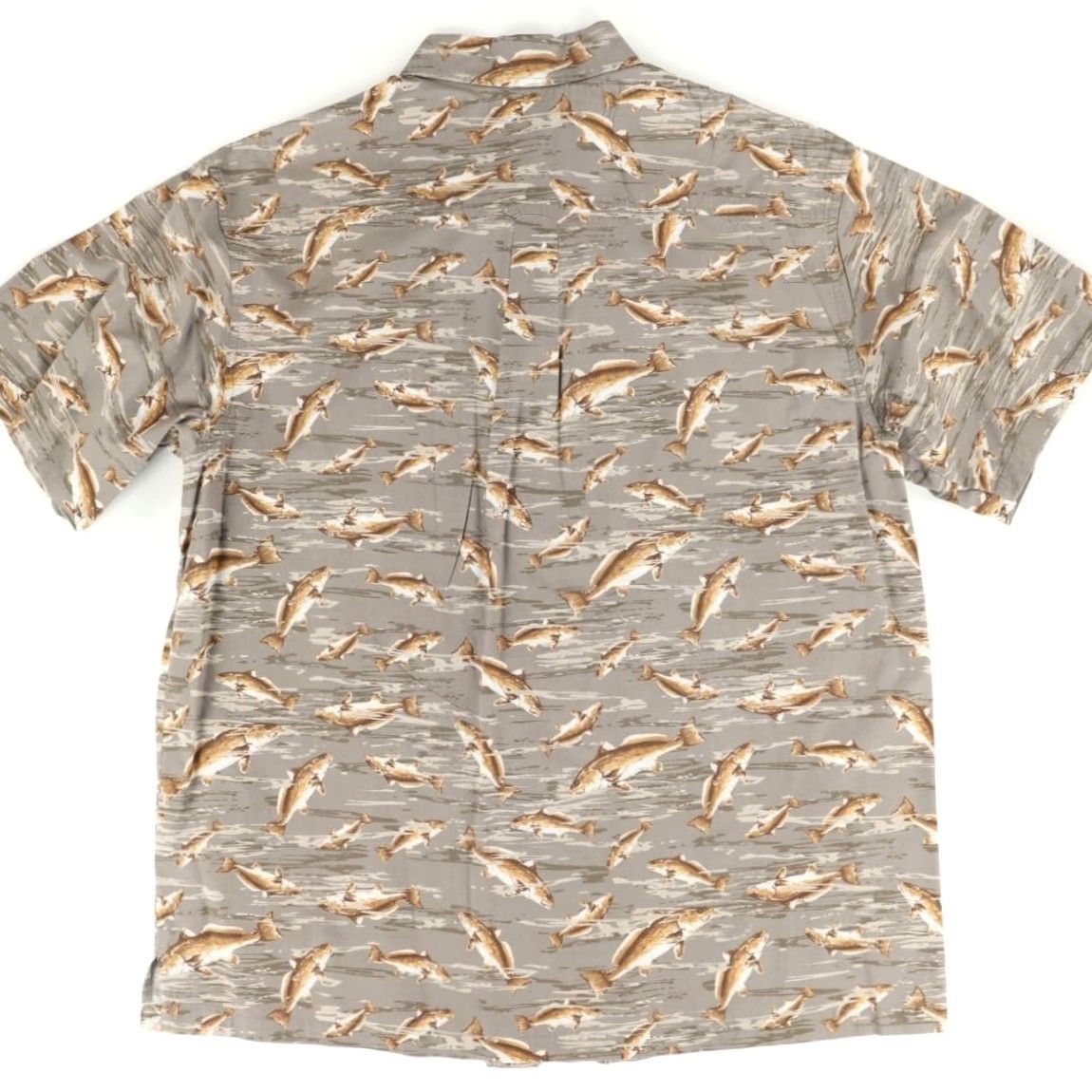 Vintage Columbia River Lodge Redfish Cotton All Over Print Shirt Brown Men's L Size US L / EU 52-54 / 3 - 4 Thumbnail
