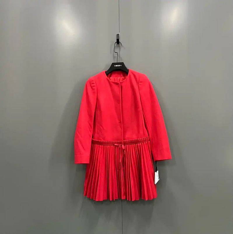 Valentino Valentino Red Cotton Midi Coat for Women 0089 Size ONE SIZE - 1 Thumbnail