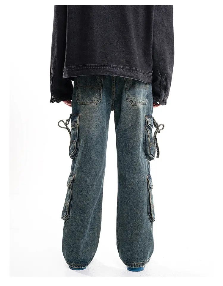 Japanese Brand × Jean Blue Cargo Denim Jeans Size US 32 / EU 48 - 2 Thumbnail