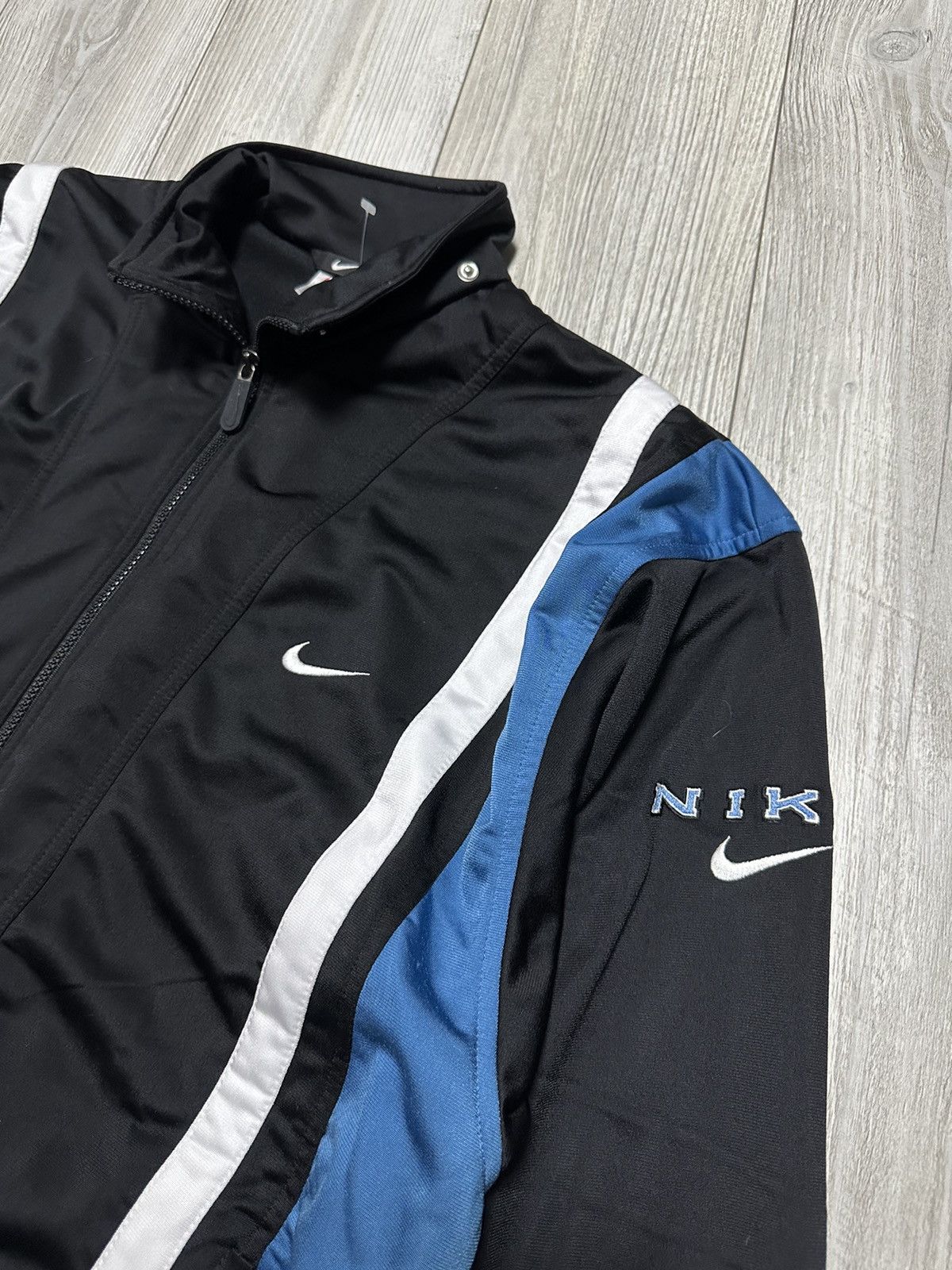 Nike Vintage 90s Nike Windbreaker Drill Jacket y2k Logo Size US XL / EU 56 / 4 - 2 Thumbnail
