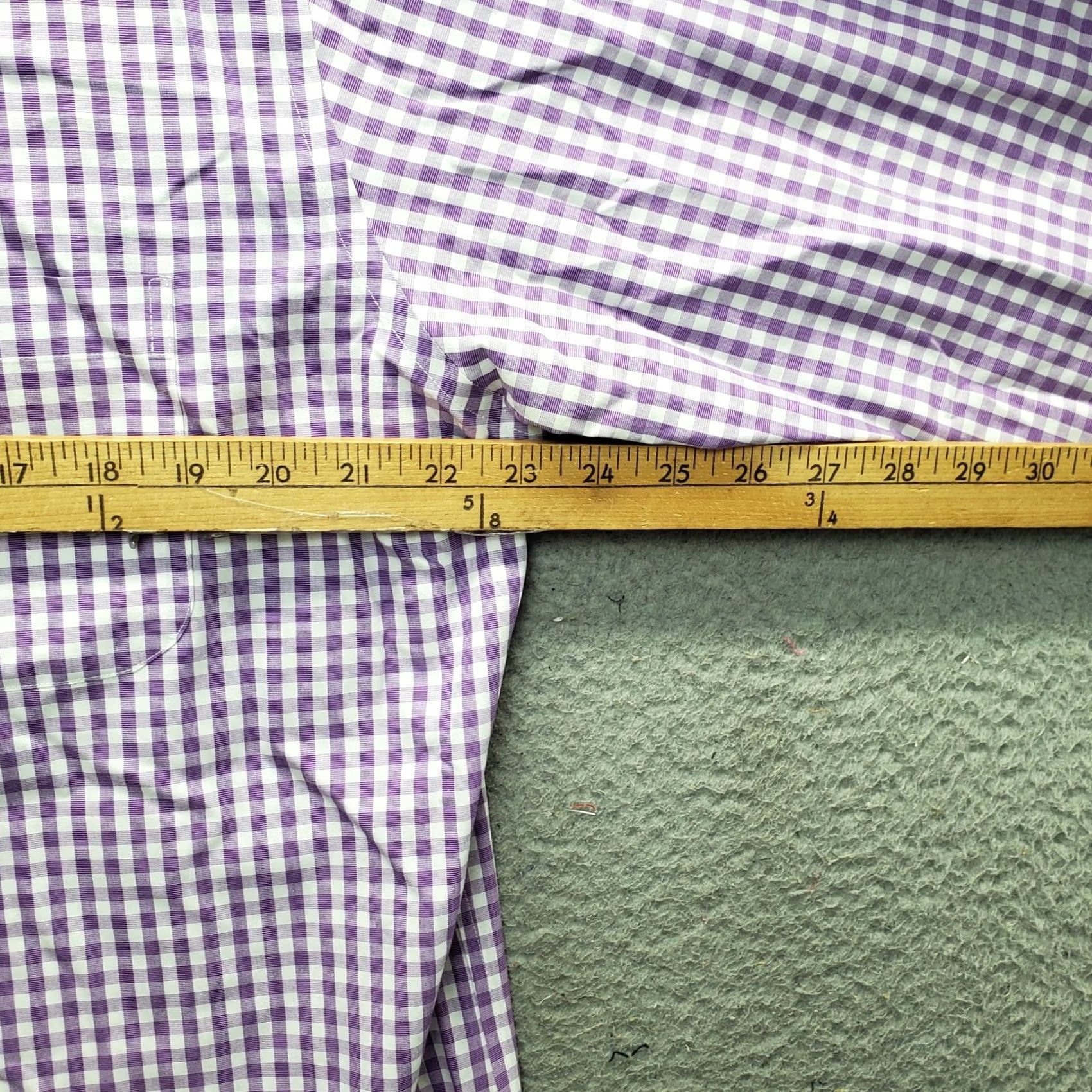 Brooks Brothers Brooks Brothers Dress Shirt Mens 16.5 Multicolor Gingham Check Non-Iron EUC Size 46R - 4 Thumbnail