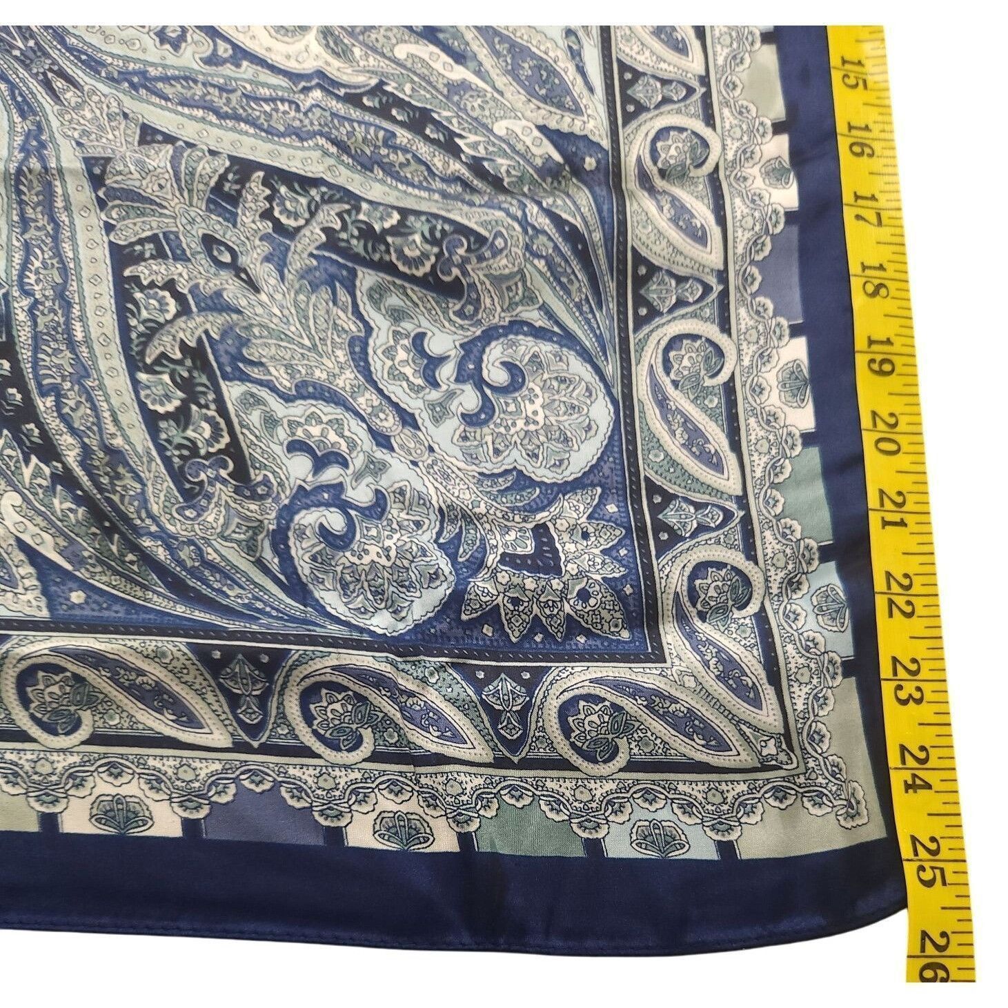 Other Luxury Paisley Blue/White Square Scarf 27 inch Western Wild Size ONE SIZE - 5 Thumbnail