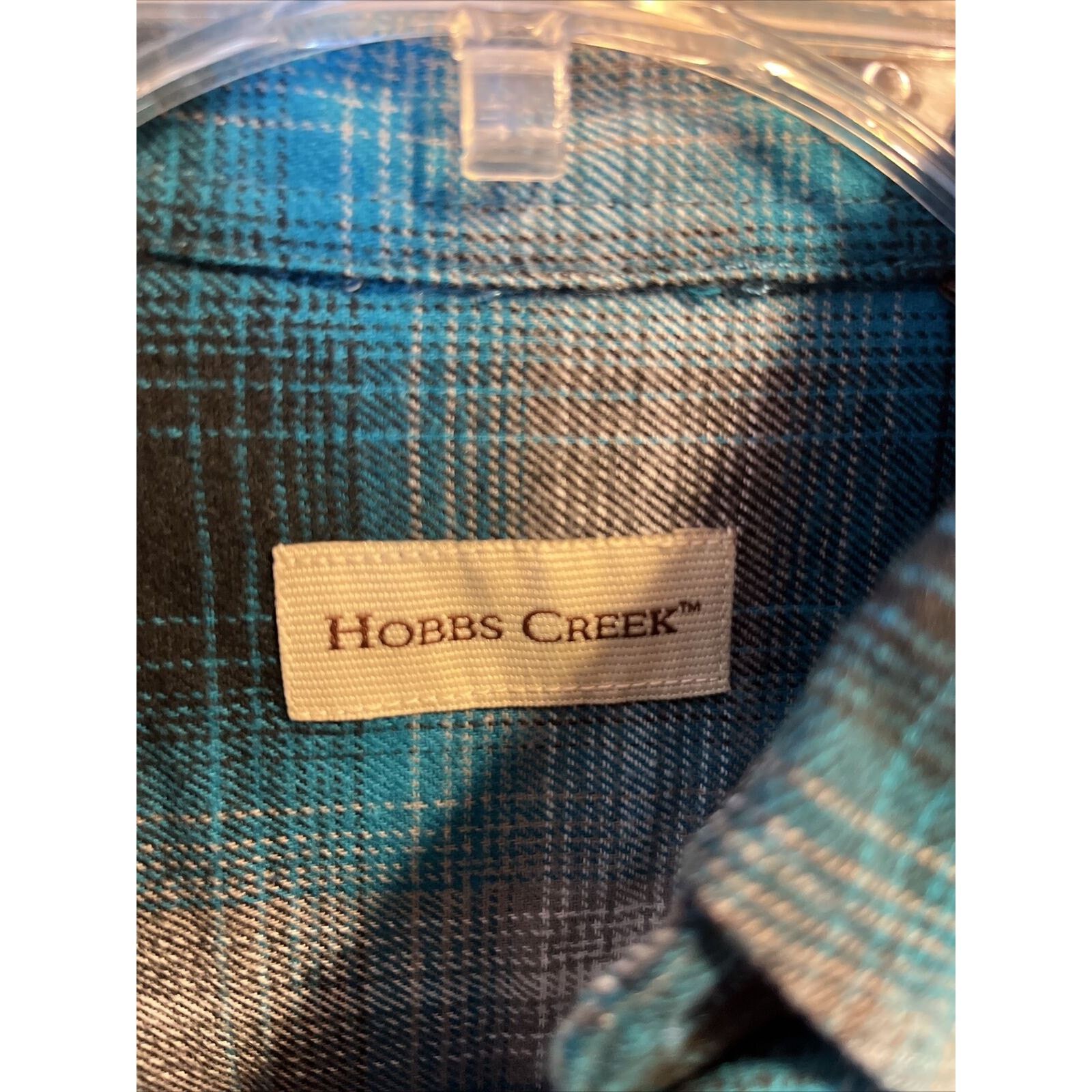 Other Hobbs Creek Mens S Blue Plaid LS Button Cotton Flannel Shirt Size US S / EU 44-46 / 1 - 2 Thumbnail