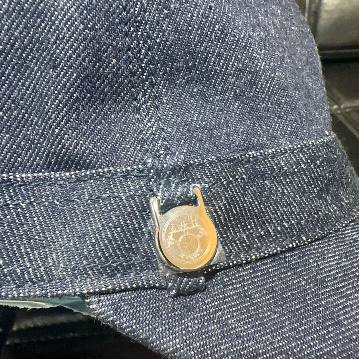 Hermes hermès denim baseball cap with logo Size ONE SIZE - 4 Thumbnail