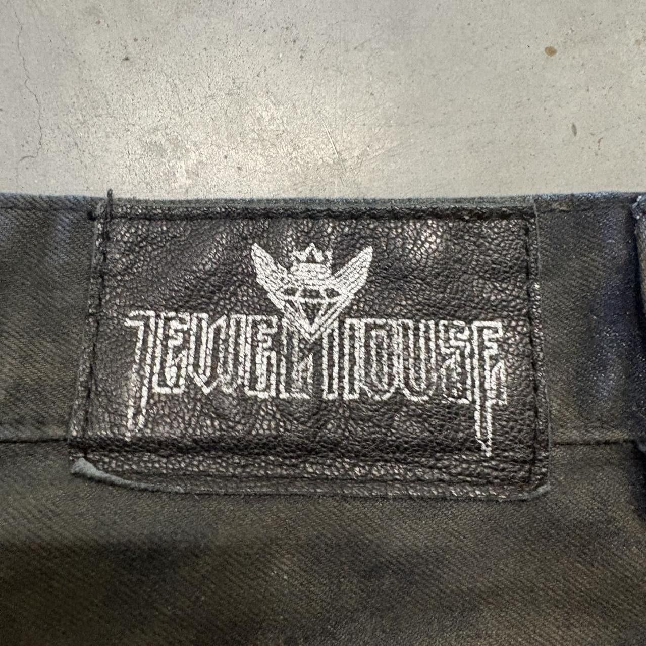 Vintage Crazy Vintage Y2K/2000s Baggy Jewel House Black and Blue Accent Luxury Streetwear Denim Jeans! Size US 36 / EU 52 - 6 Thumbnail