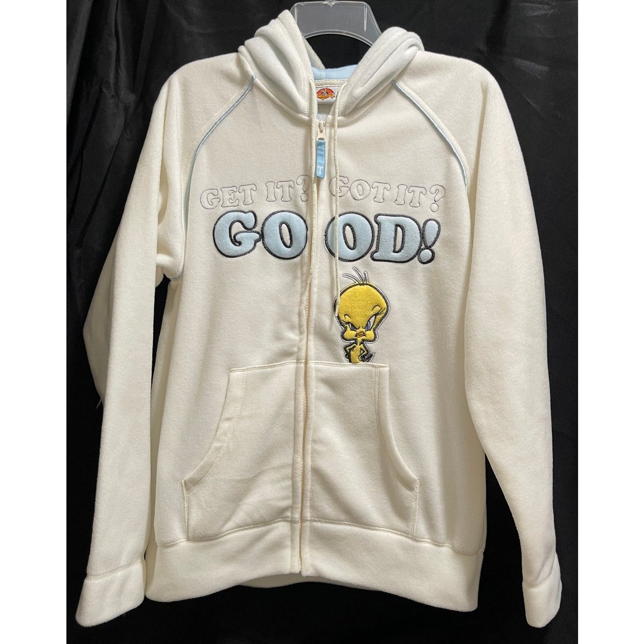 Warner Bros Vintage Looney Tunes Tweety Bird Zip Up Hoodie